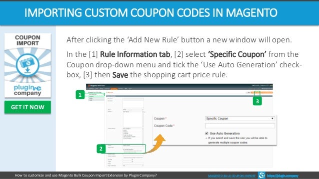 magento coupon import extension